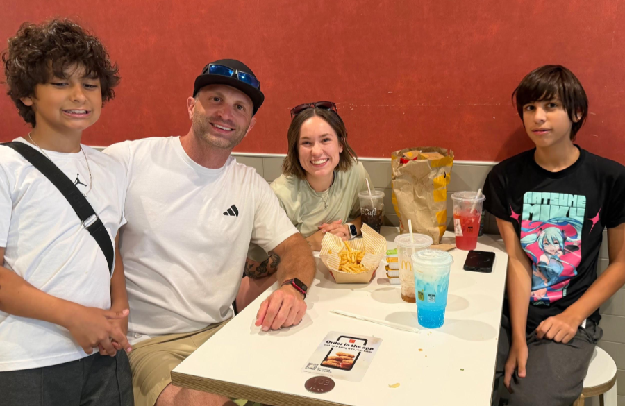 picture of student with their famiily at McTeacher Night