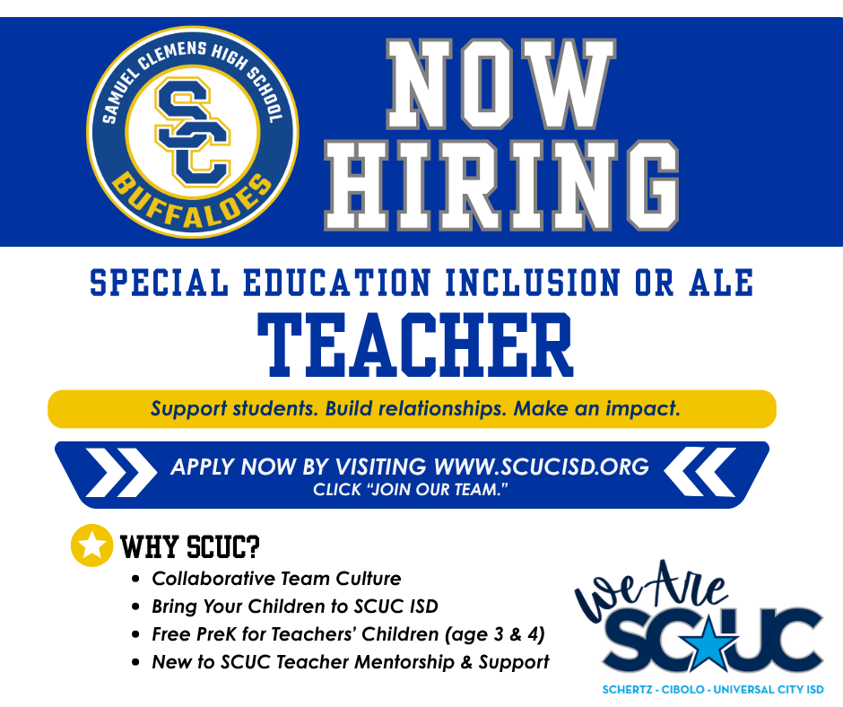 we're hiring a SPED or ALE teacher