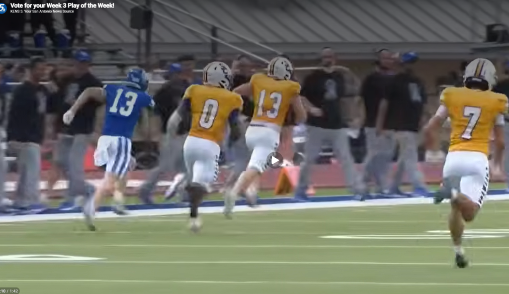 running in for a TD