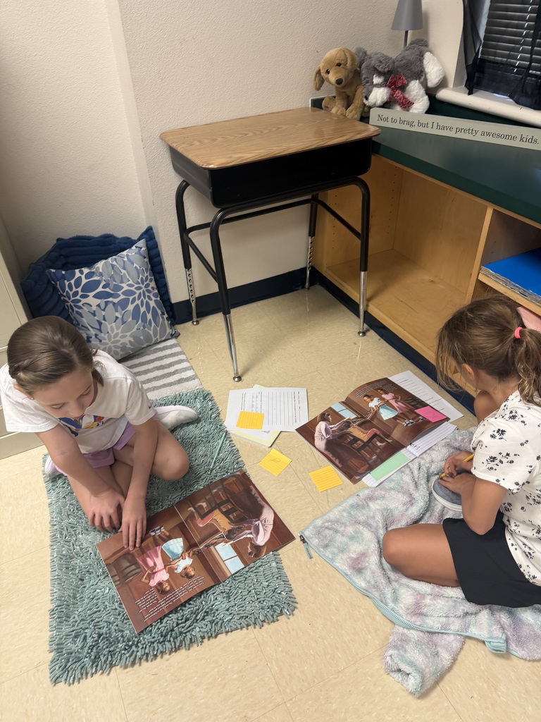 4th graders diving into reading.