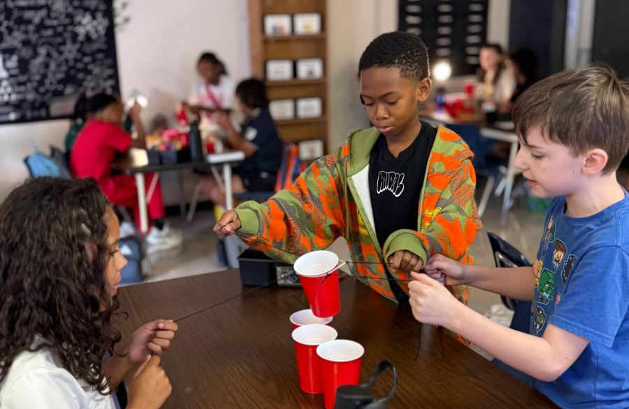 Picture of students working together on a Science lab experiment