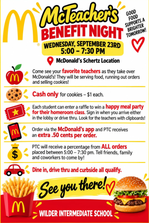 McTeacher Benefit Night Flyer