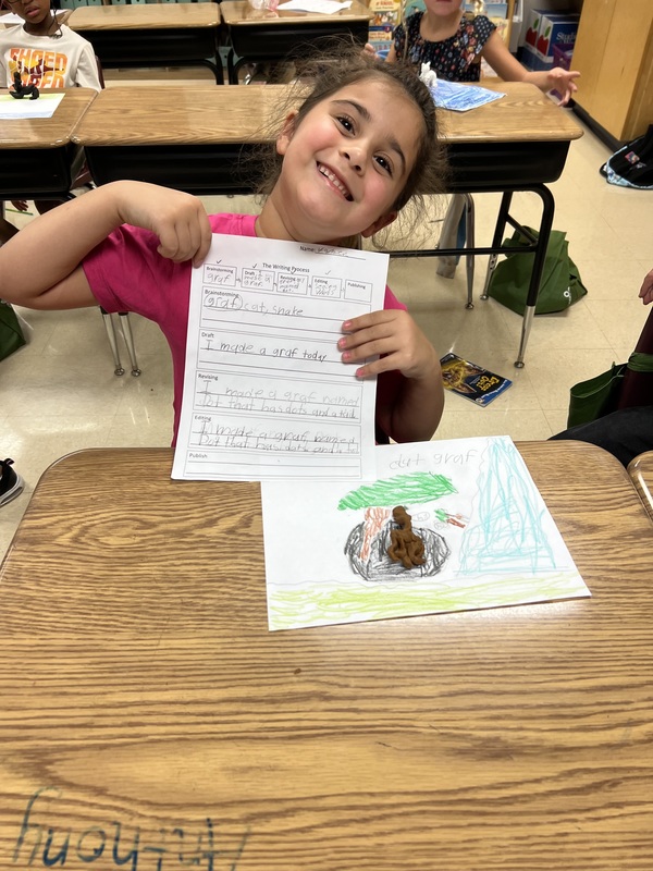 2nd graders sharing their writing creations