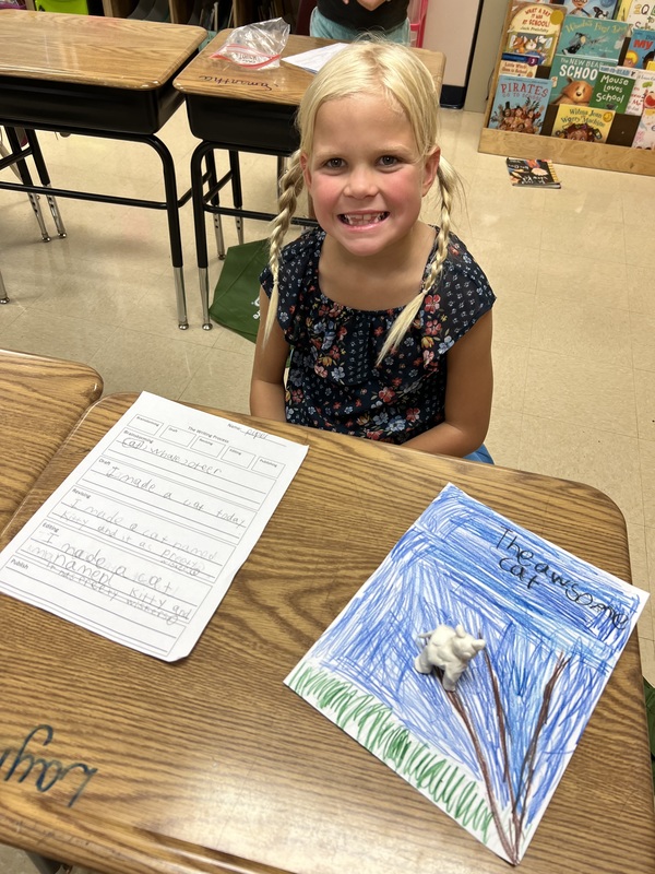 2nd graders sharing their writing creations