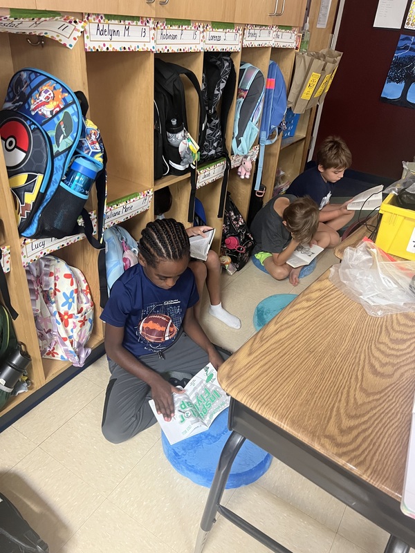 Students diving into reading