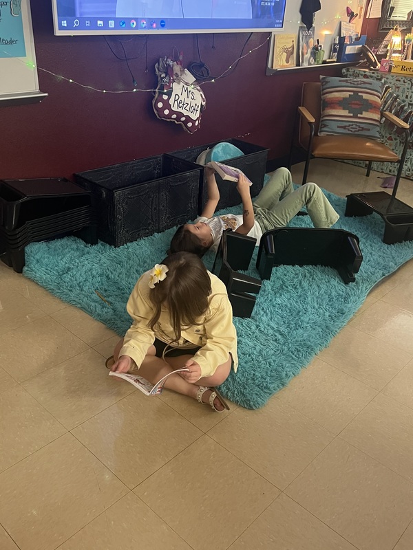 Students diving into reading