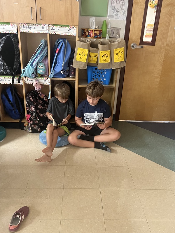 Students diving into reading