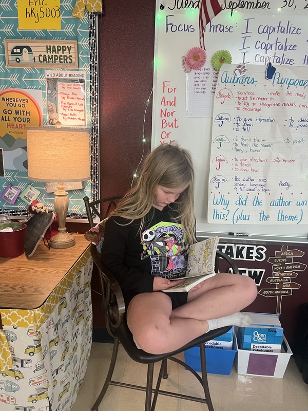 Students diving into reading