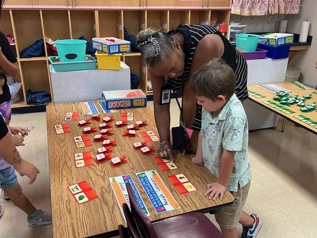 Families during Math and Literacy Night