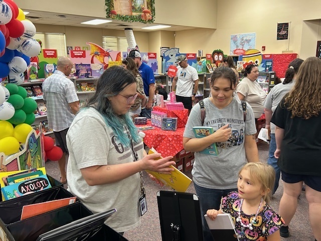 Families during Math and Literacy Night