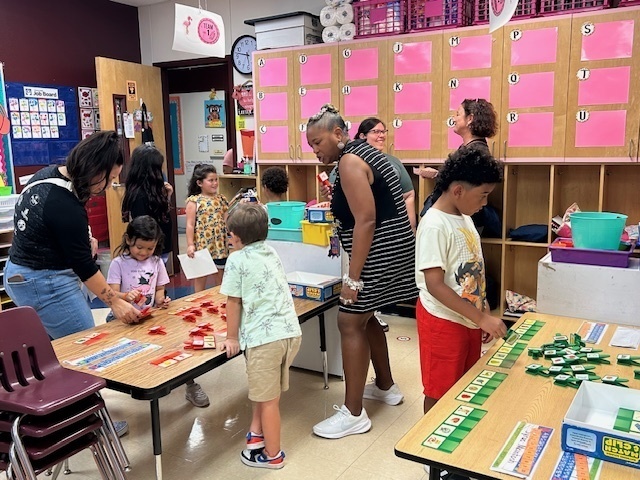 Families during Math and Literacy Night