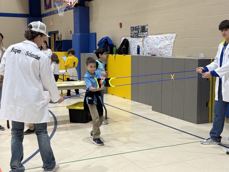The catapult was another big favorite at the Science Expo