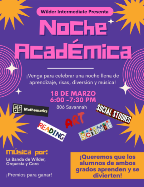 Spanish Academic Night Flyer