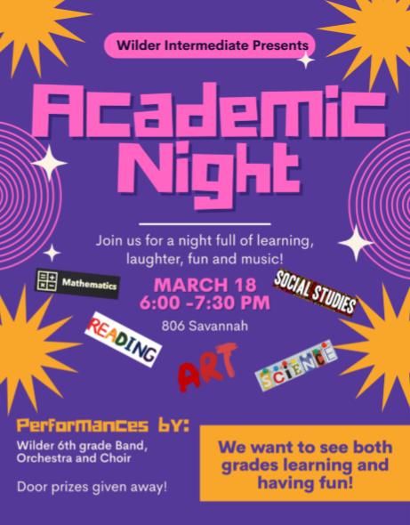 English Academic Night Flyer