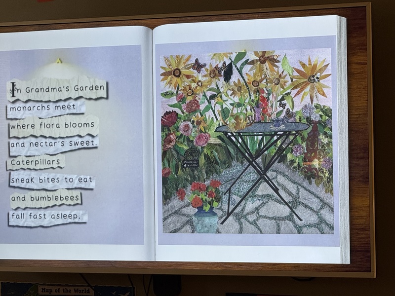 Stakes would sometimes hide words in the illustrative work for the book. 