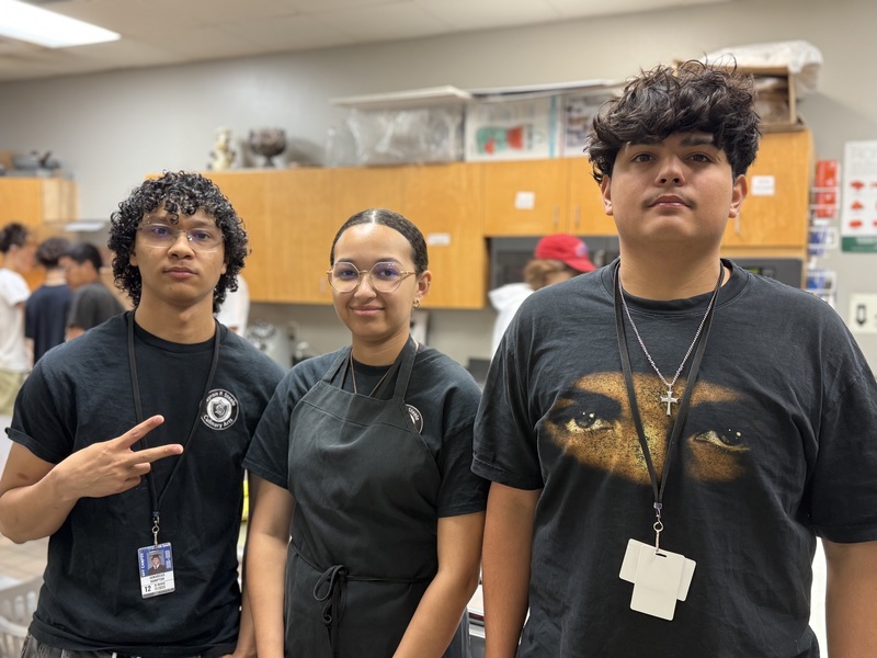 From left to right: JaMarcus Hampton, Tahari Boone and Aiden Hinojosa