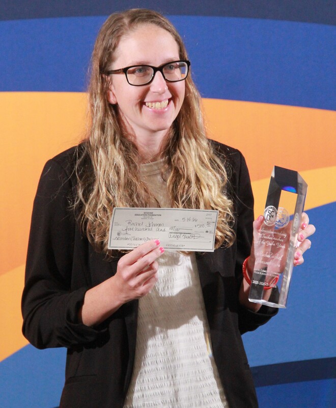 Rachel Johnson is the Secondary Teacher of the Year
