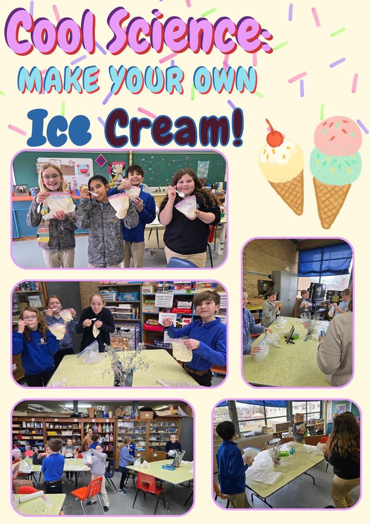 Sunlit Classroom Ice Cream Science Flyer