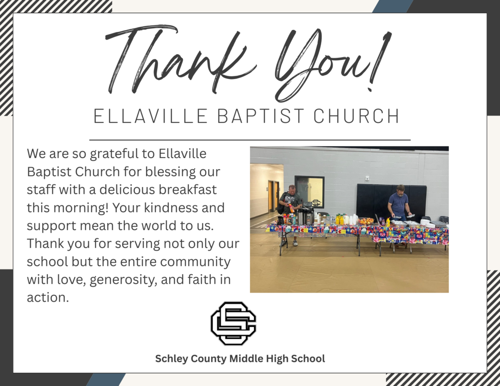 Thank You Ellaville Baptist Church!