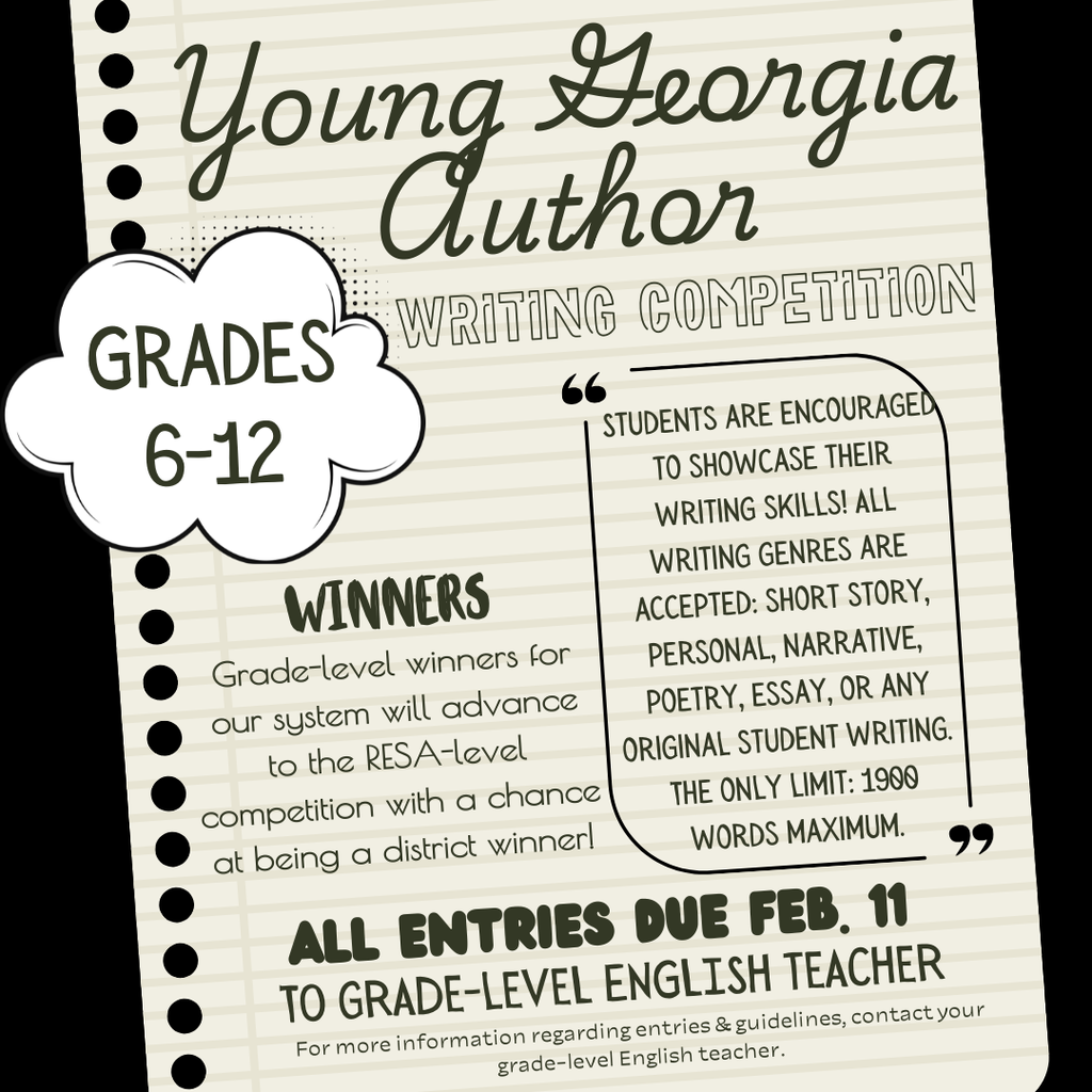 Young Georgia Author Writing Competition