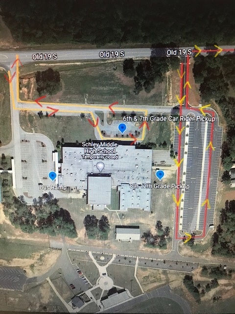 Car Pickup Routes with Arrows