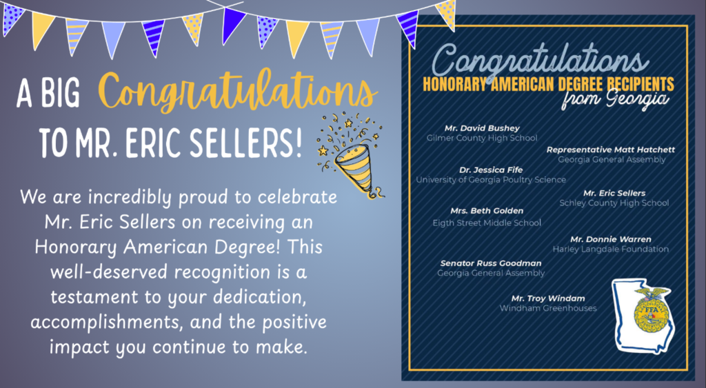 Congratulations Mr. Eric Sellers!