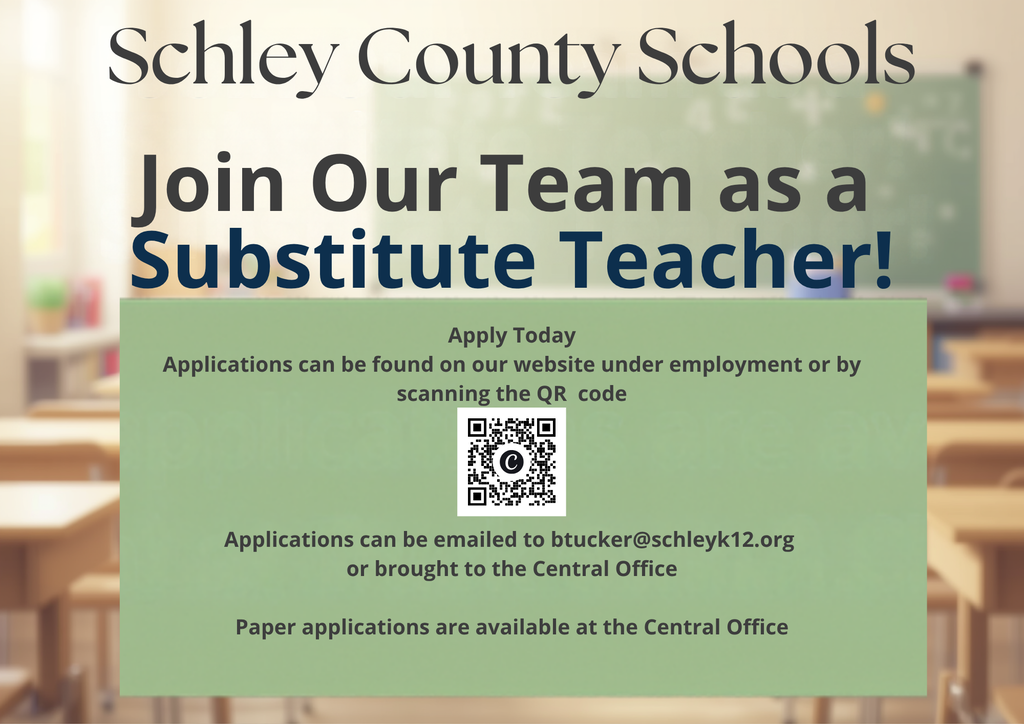 Substitute Teacher Announcement 