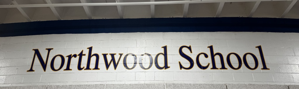 Colorful decal that says northwood school 