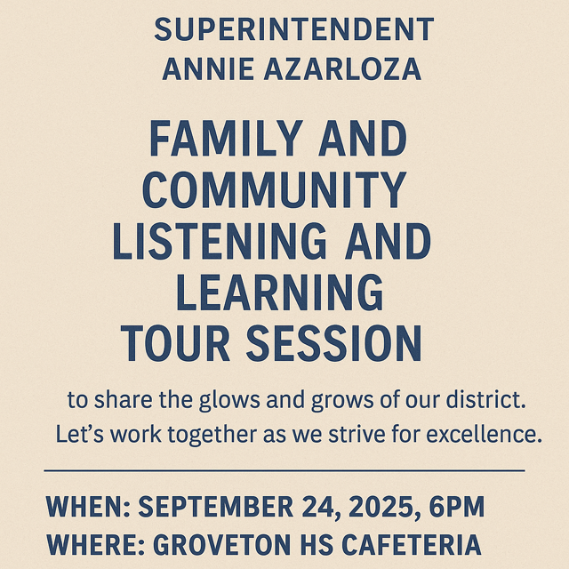 flyer for the superintendent's tour