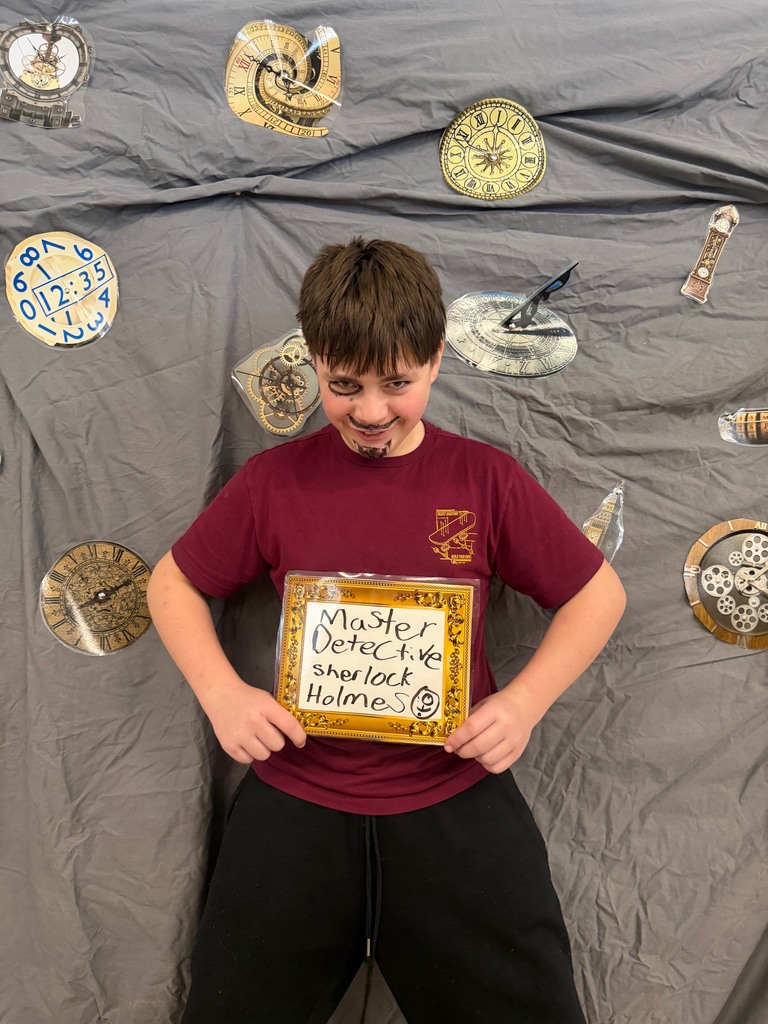 Student posing for Time Travel Tuesday