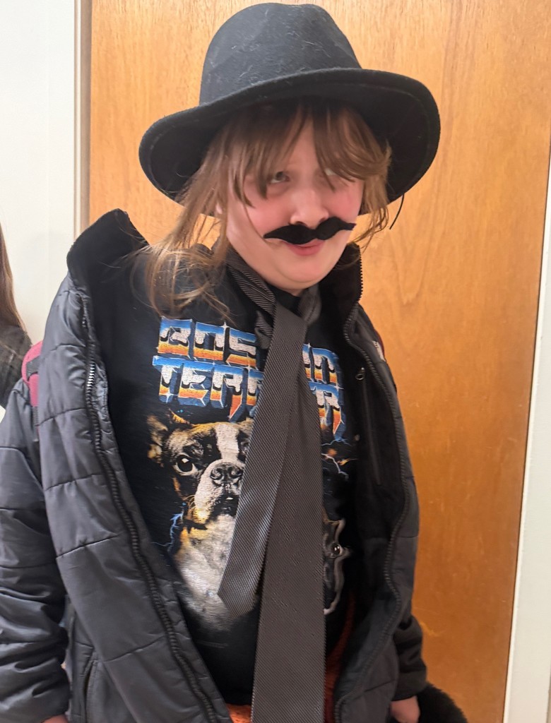 students posing for fancy dress up/career day