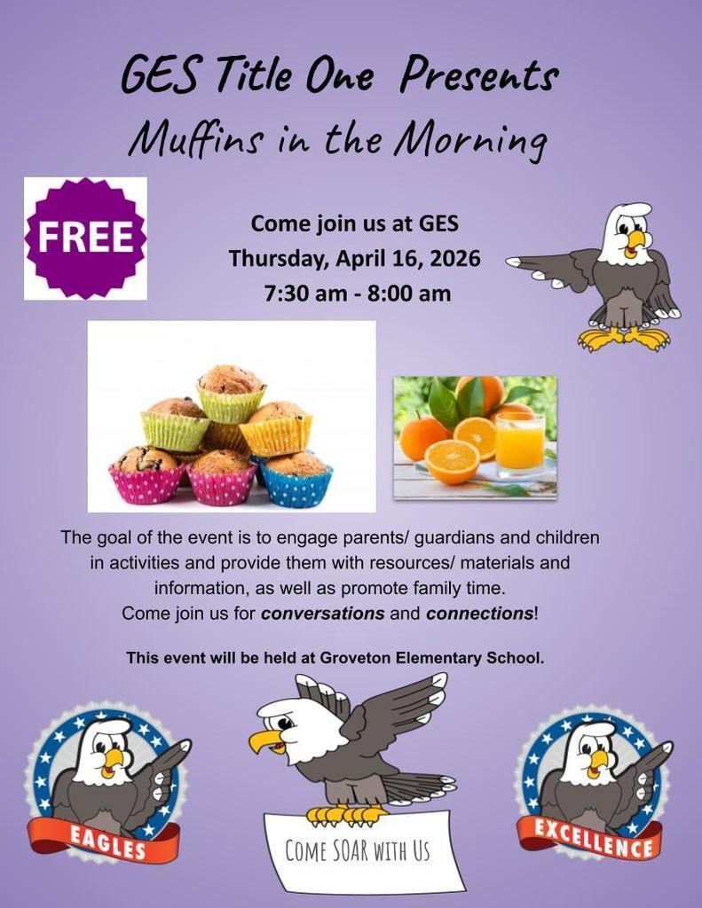 Title One flyer - morning with Parents flyer