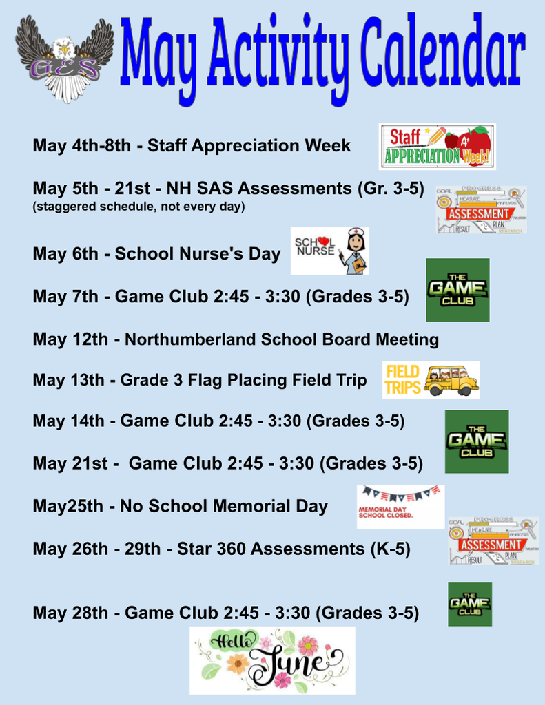 May Activity Calendar