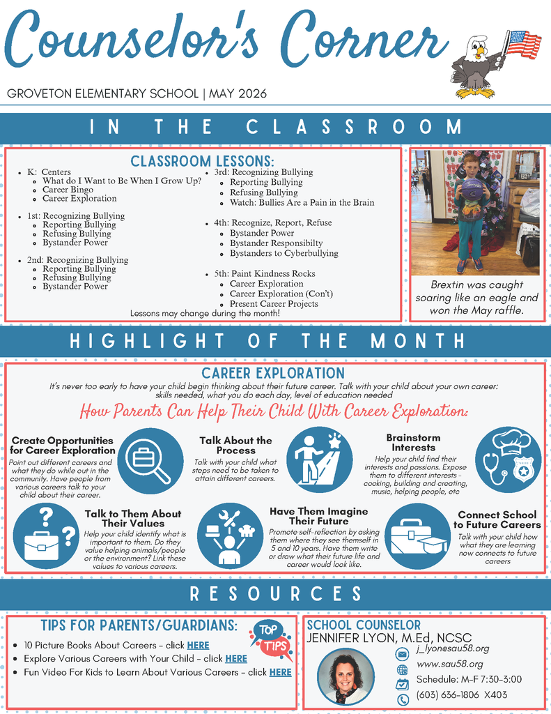 May Counselor Newsletter