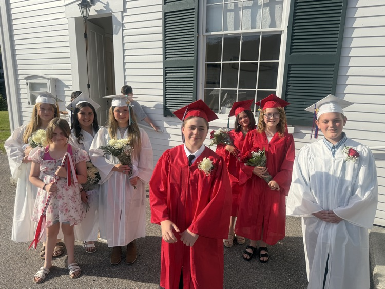 graduating students at church