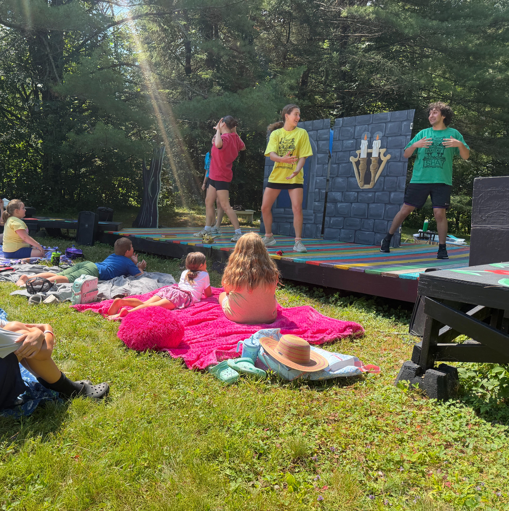 the stage with a play