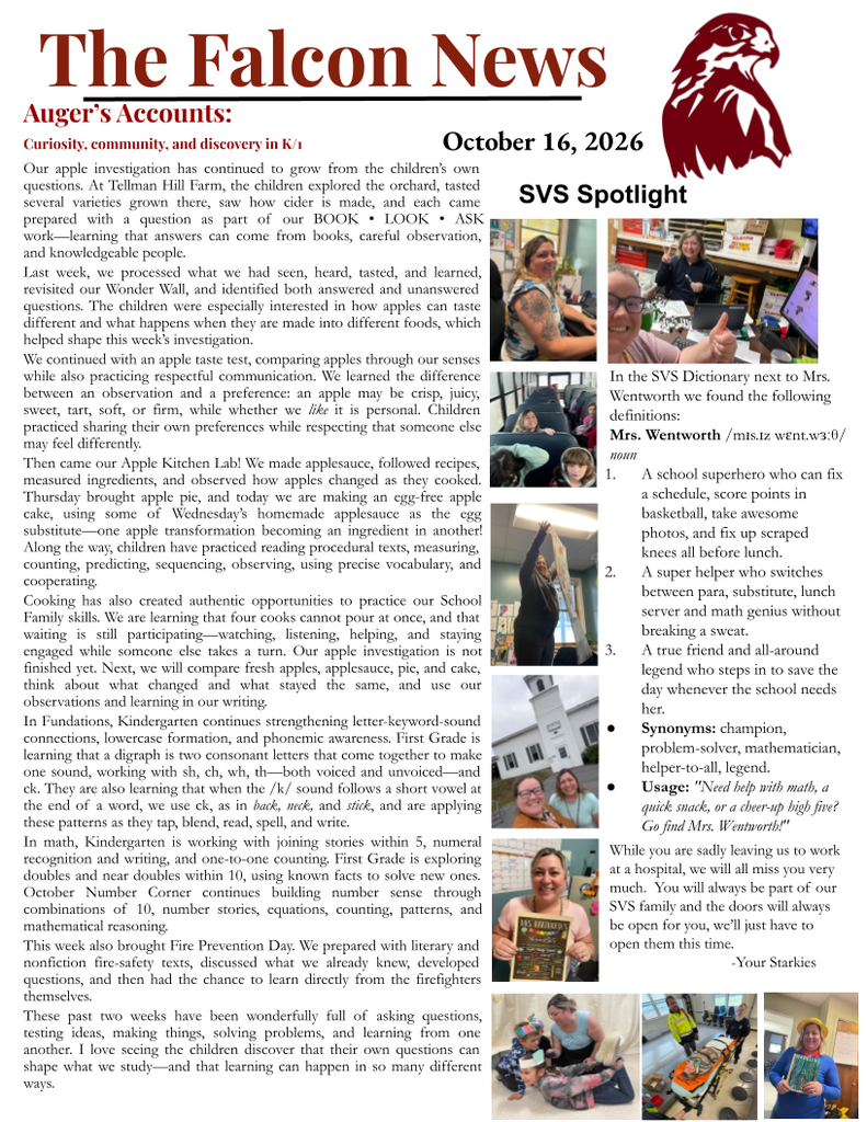 Falcon News pg. 1