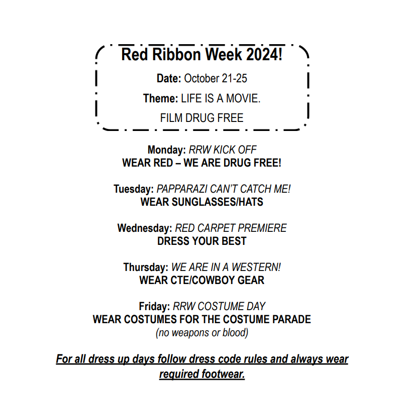 red ribbon week 2024 dress up days Red Ribbon Week Dress Up Days