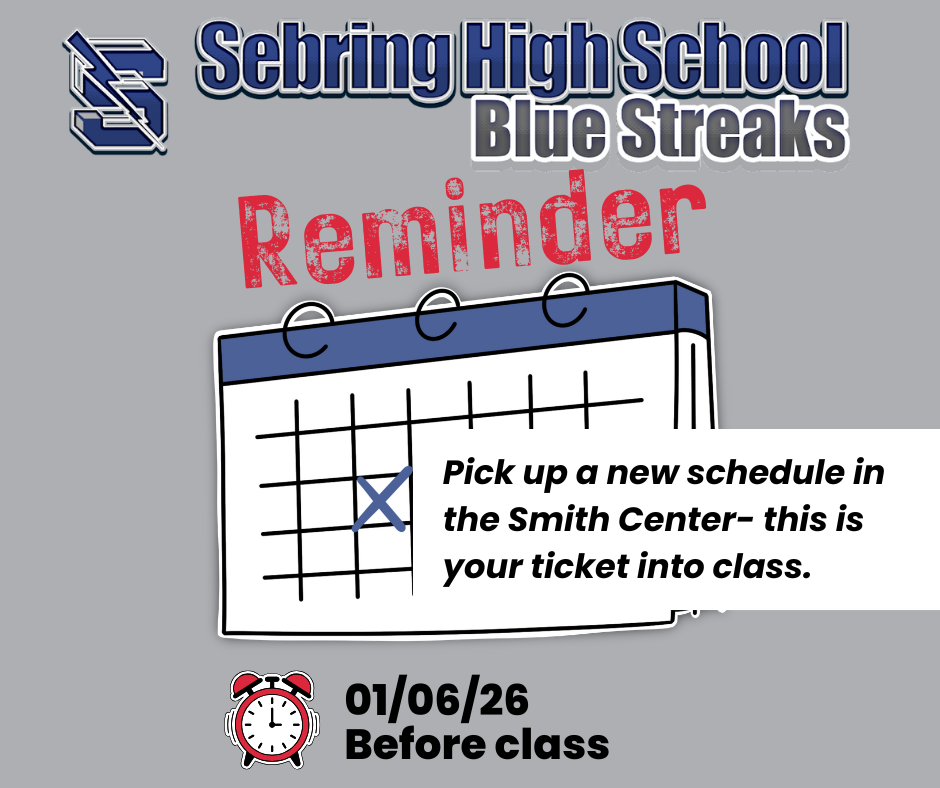 Pick up a new schedule in the Smith Center- this is your ticket into class.