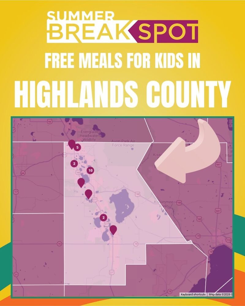 Free meals for kids in Highlands County