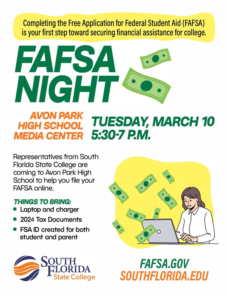 FAFSA Night at APH; Information in body of message