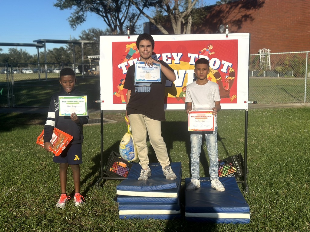 4th Grade Turkey Trot winners: boys