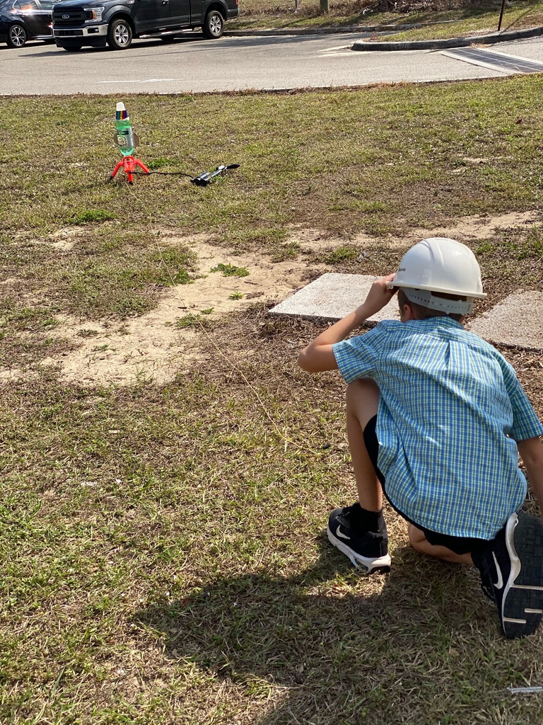 Students with bottle rockets