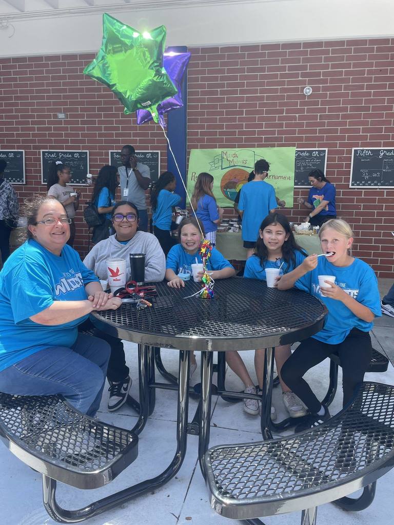 students enjoying their ice cream