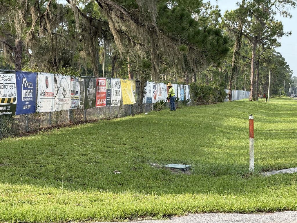 Campus lawn cleanup