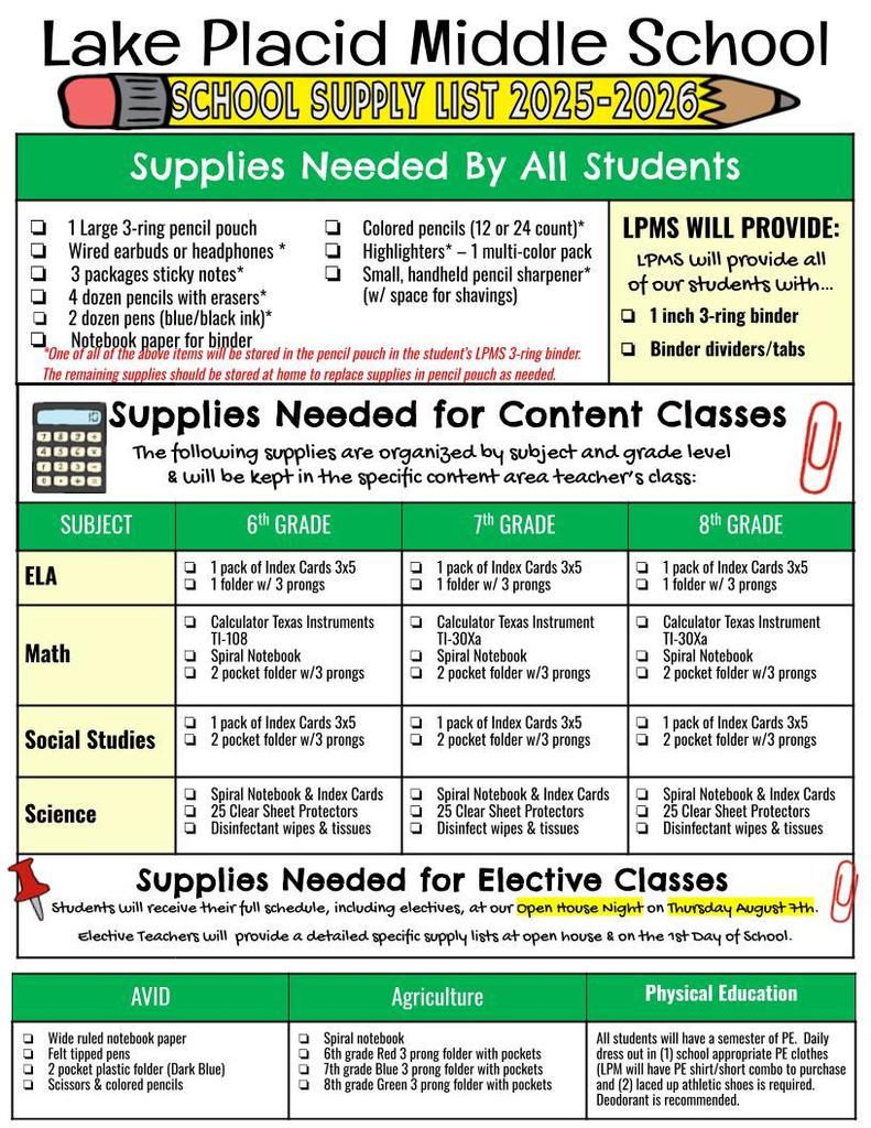 LPM 25-26 school supply list