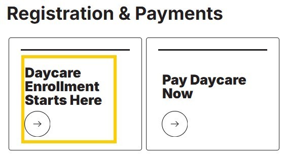 image of daycare enrollment button