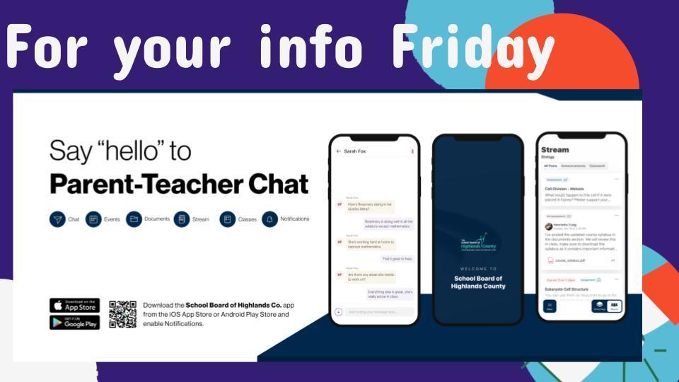 For your info Friday