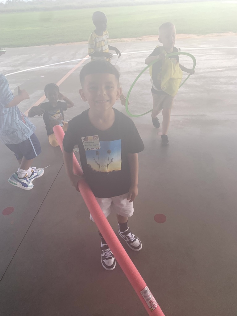 MES students at PE first week of school