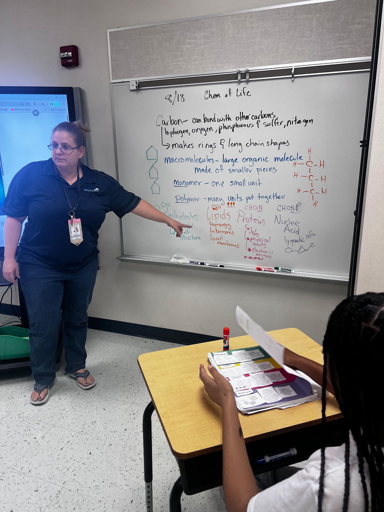 Mrs. Bozeman teaching
